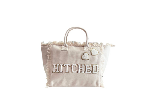 Cream St Bart’s Tote - “Hitched” - The Happy Tribe