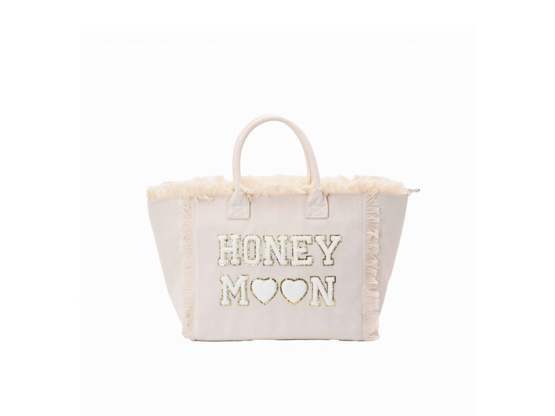 Cream St Bart’s Tote Bag - “Honeymoon”