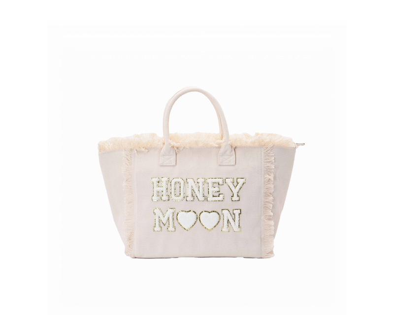 Cream St Bart’s Tote Bag - “Honeymoon”