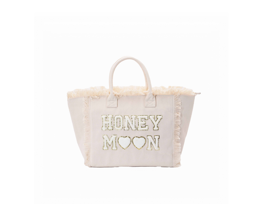 Cream St Bart’s Tote Bag - “Honeymoon”