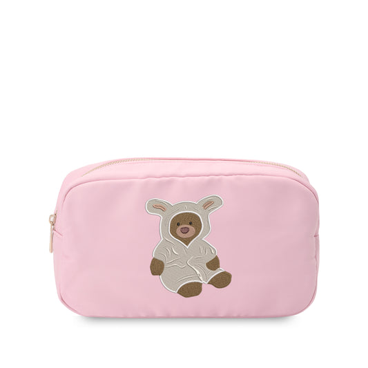 “Cuddly Bear” Embroidered Medium Pouch