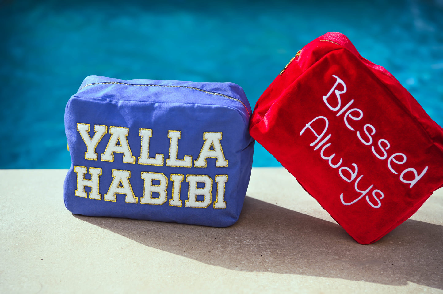 The "Yalla Habibi" Large Personalised Pouch