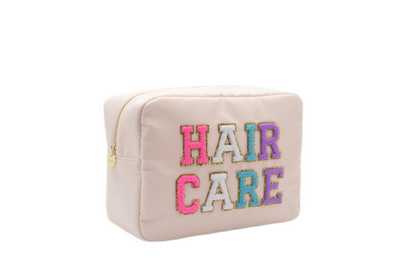 Cream Large Pouch "Hair Care" - The Happy Tribe