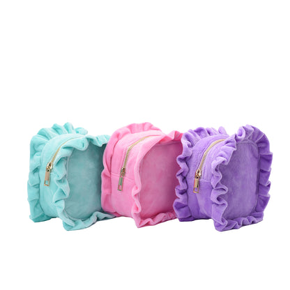 Luxury Personalised Ruffle Pouch – Extra Small