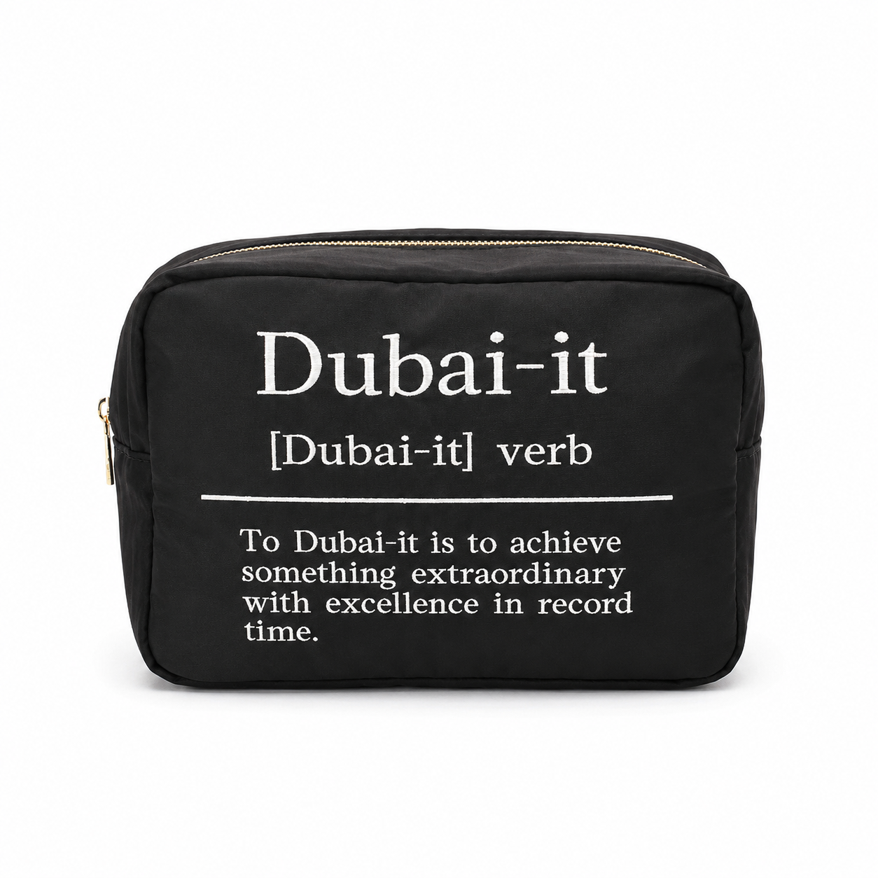 “Dubai-it” Large, Black Pouch