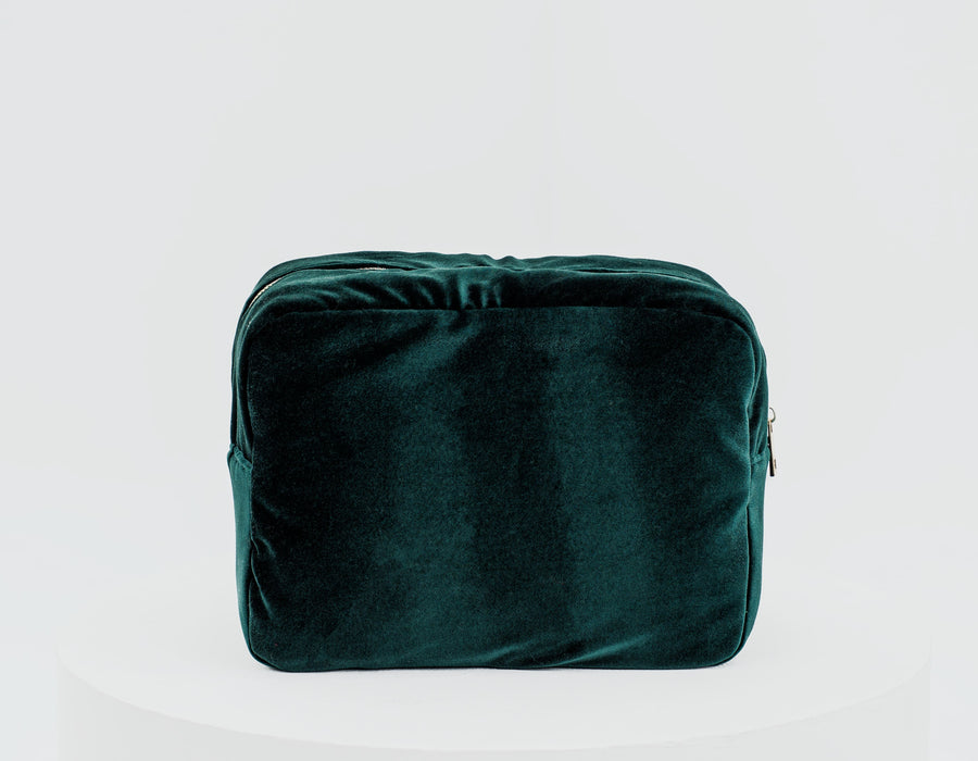 Large Green Velvet Pouch – “Merry and Bright” (Limited Edition)