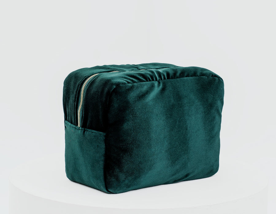 Large Green Velvet Pouch – “Merry and Bright” (Limited Edition)