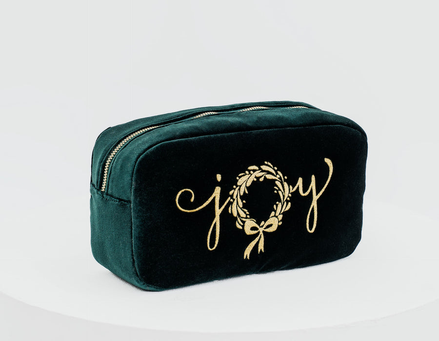 Medium Green Velvet Pouch – “Joy” (Limited Edition)