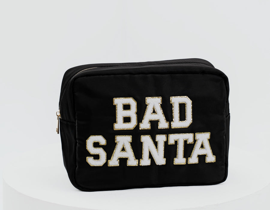 Large Black Christmas Pouch – “Bad Santa” (Limited Edition)