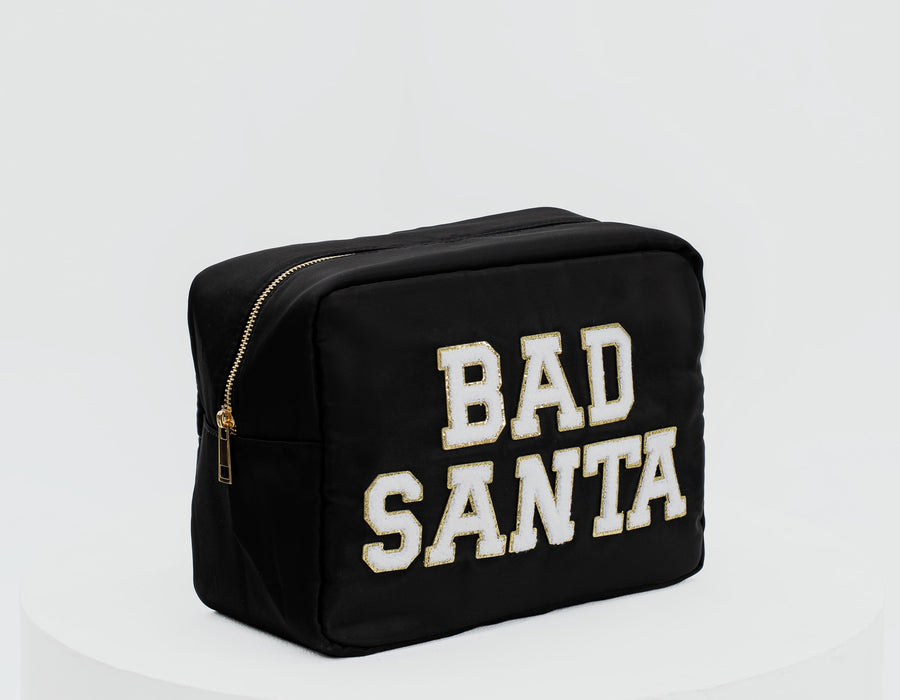 Large Black Christmas Pouch – “Bad Santa” (Limited Edition)