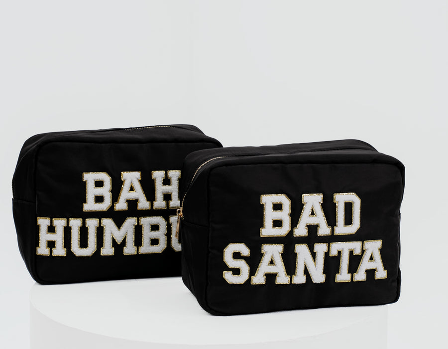 Large Black Christmas Pouch – “Bad Santa” (Limited Edition)