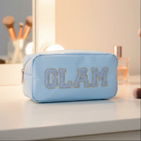 Baby Blue Medium Pouch - "Glam" - The Happy Tribe