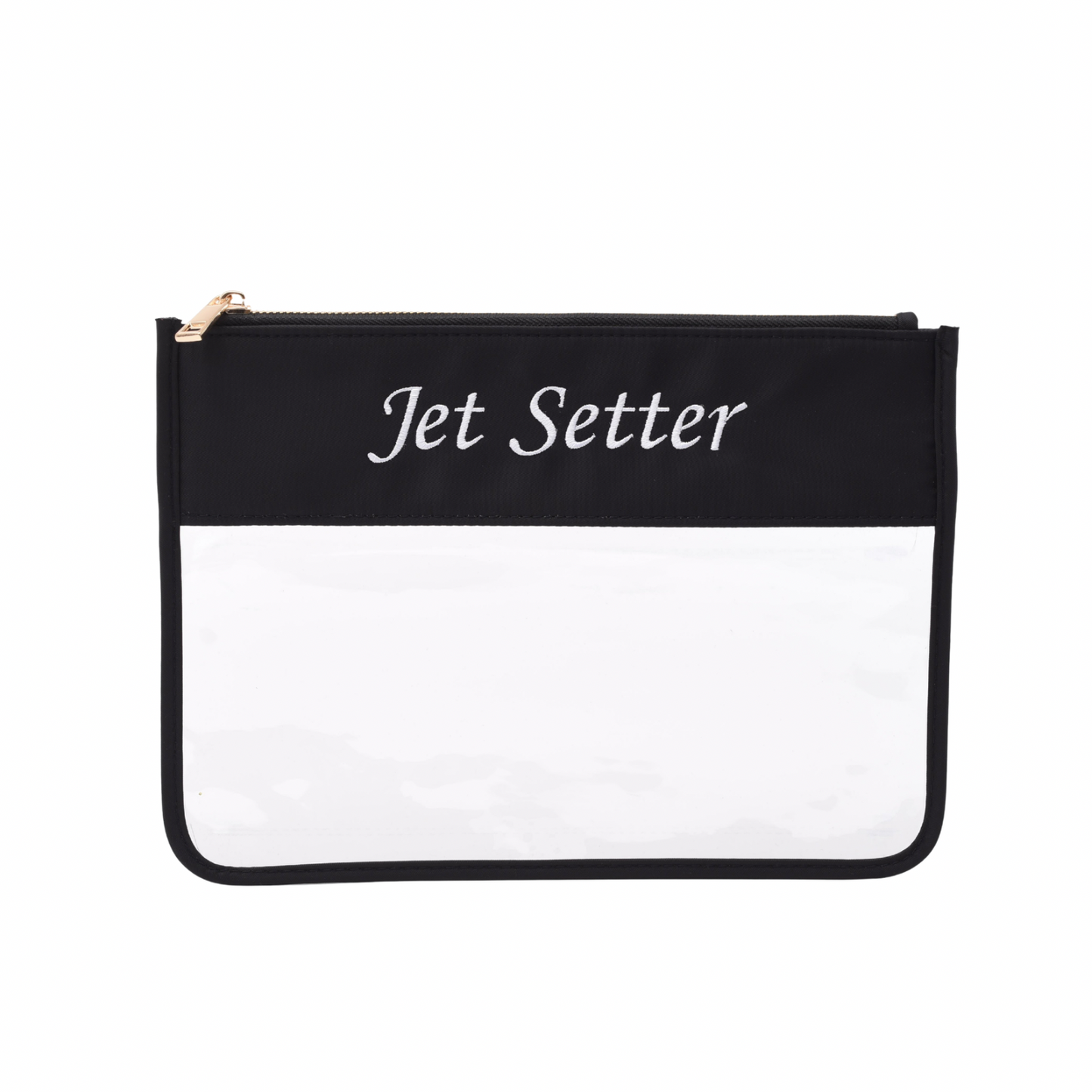 “Jet Setter” Clear Travel Pouch