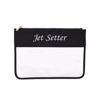 “Jet Setter” Clear Travel Pouch