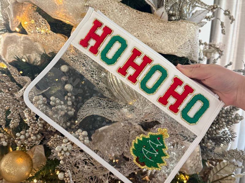 HO HO HO Christmas Clear Pouch – Festive Edition