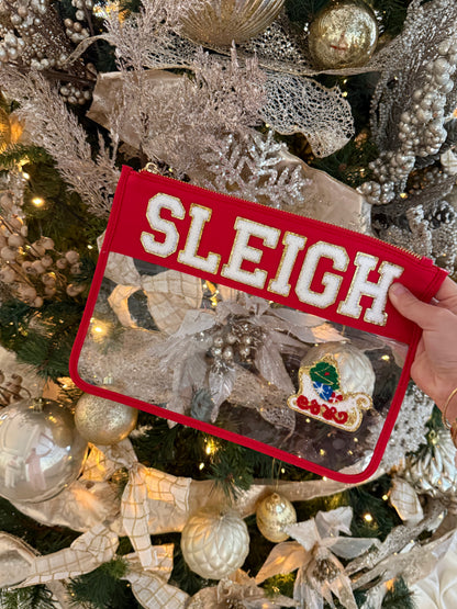 SLEIGH Christmas Clear Pouch – Festive Edition