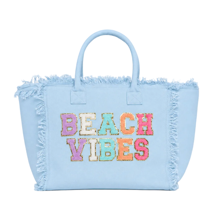 "Beach Vibes" St. Barth Tote Bag