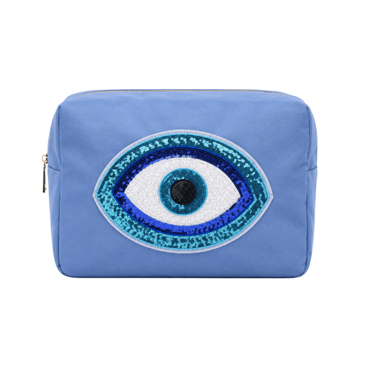 "Evil Eye" Large Pouch, Blue