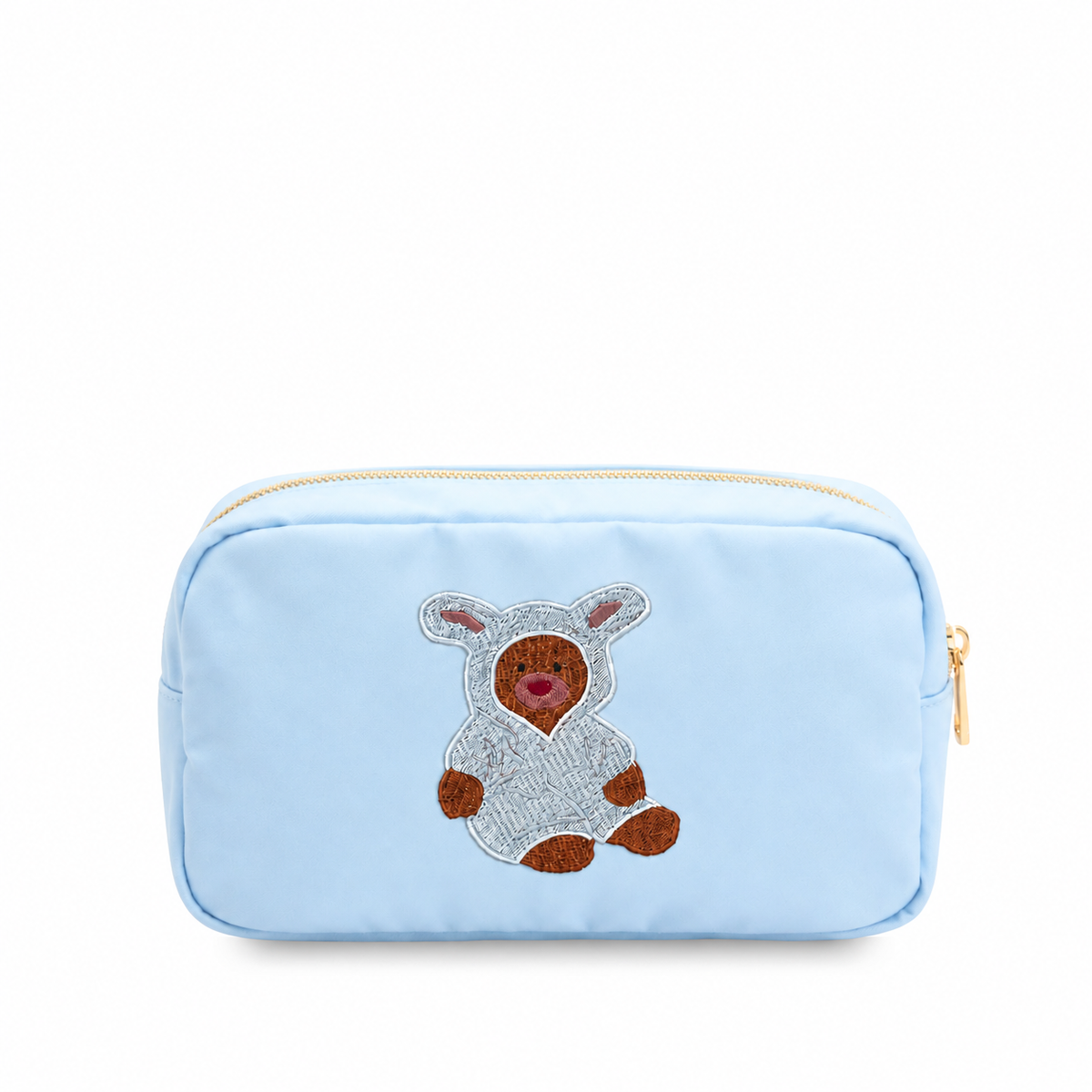 “Bear” Embroidered Medium Pouch