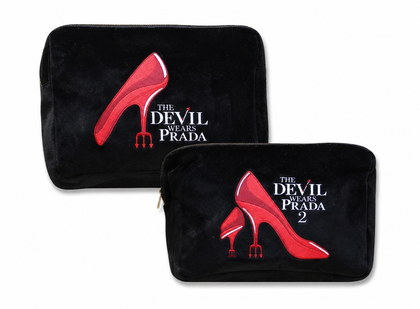 Large Black Velvet Make Up Pouch – "The Devil Wears Prada"