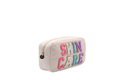 Cream Medium "SKIN CARE" Pouch - The Happy Tribe