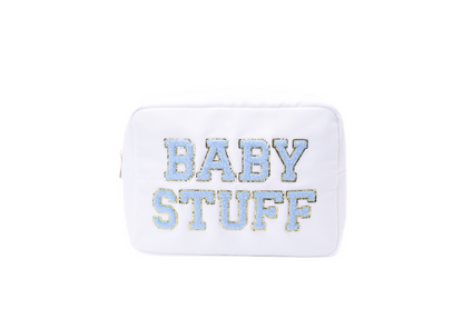“Baby Stuff” Large, Baby Blue, Essential Pouch