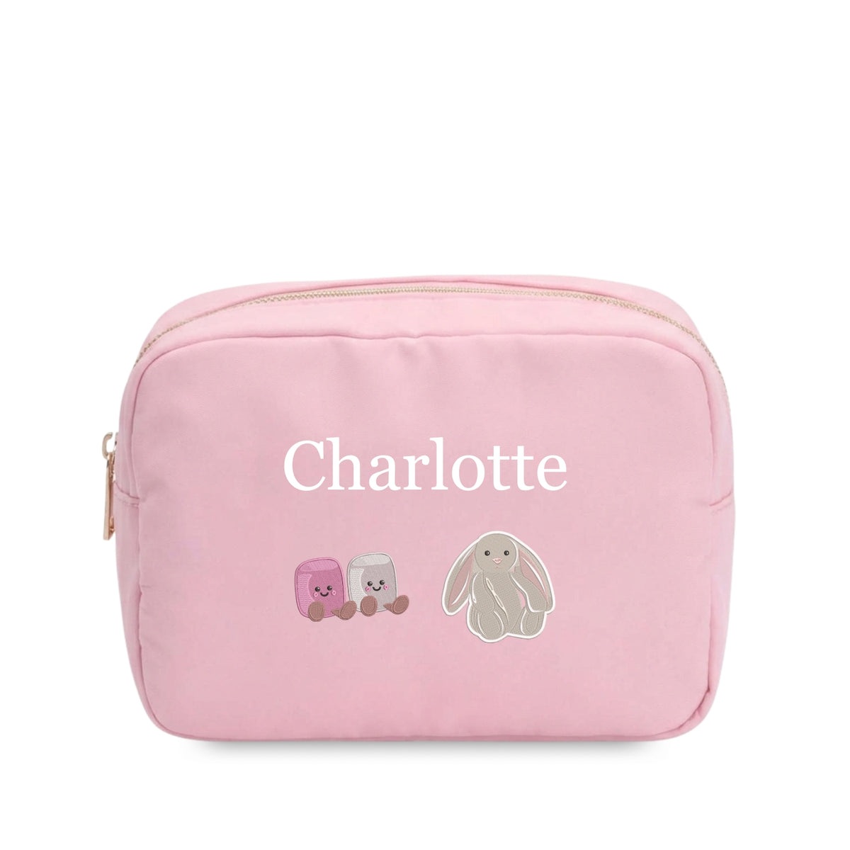 Personalised Jellycat-Inspired Embroidered Pouch
