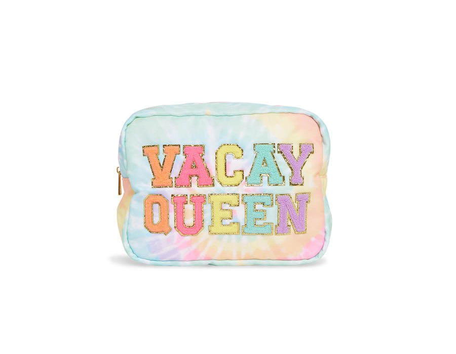 Large Tie Dye Pouch- Vacay Queen