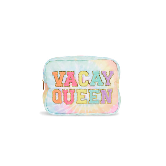 Large Tie Dye Pouch- Vacay Queen - The Happy Tribe