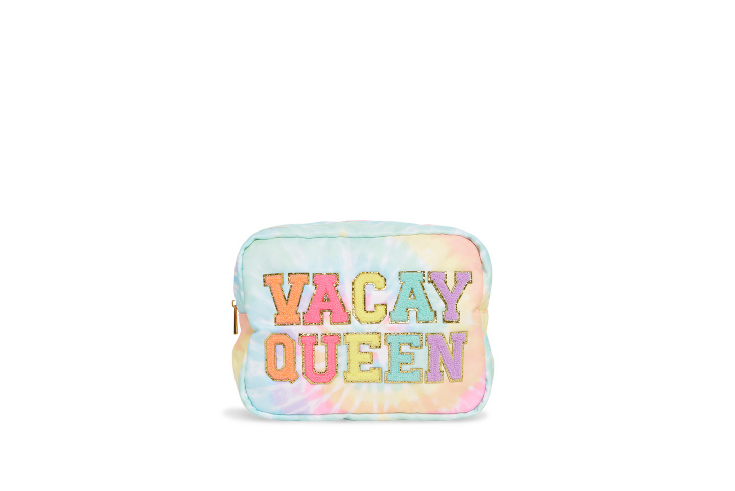 Large Tie Dye Pouch- Vacay Queen - The Happy Tribe