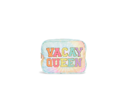 Large Tie Dye Pouch- Vacay Queen - The Happy Tribe