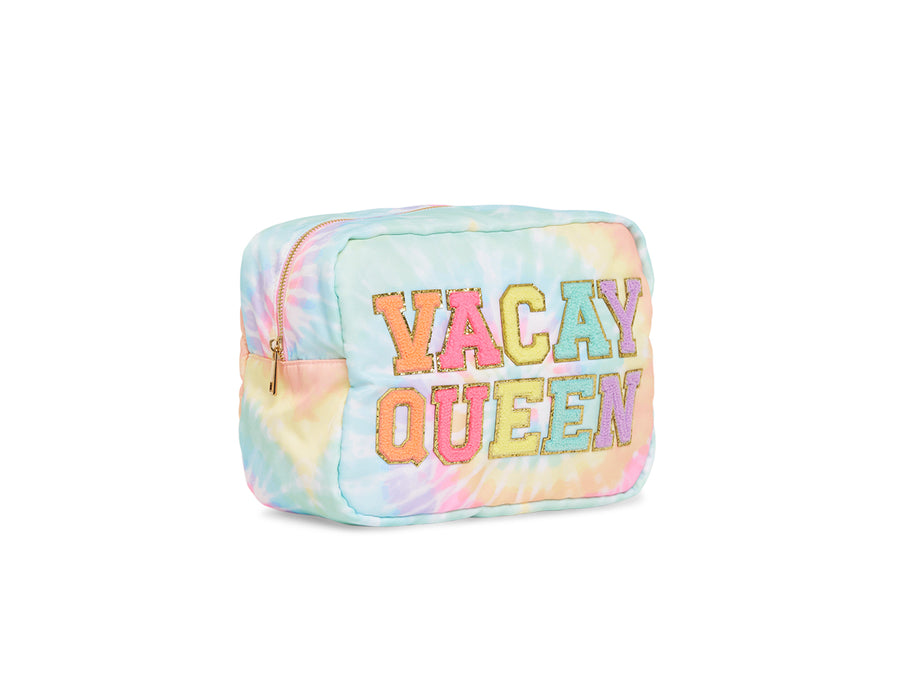 Large Tie Dye Pouch- Vacay Queen