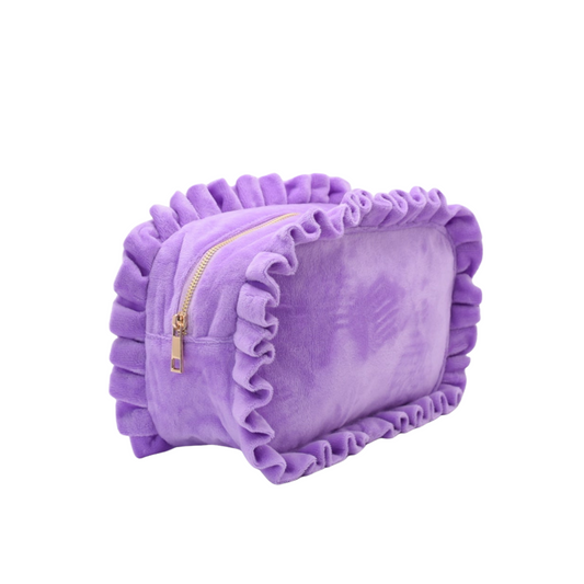 Luxury Personalised Ruffle Pouch – Large