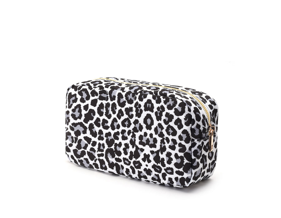 Black & White Animal Print Personalised Pouch - Medium