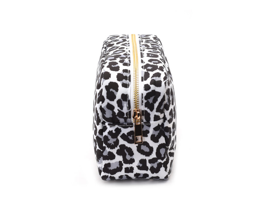 Black & White Animal Print Personalised Pouch - Medium