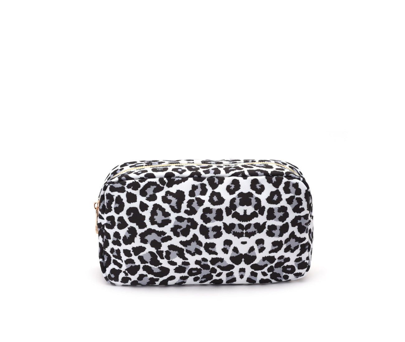 Black & White Animal Print Personalised Pouch - Medium