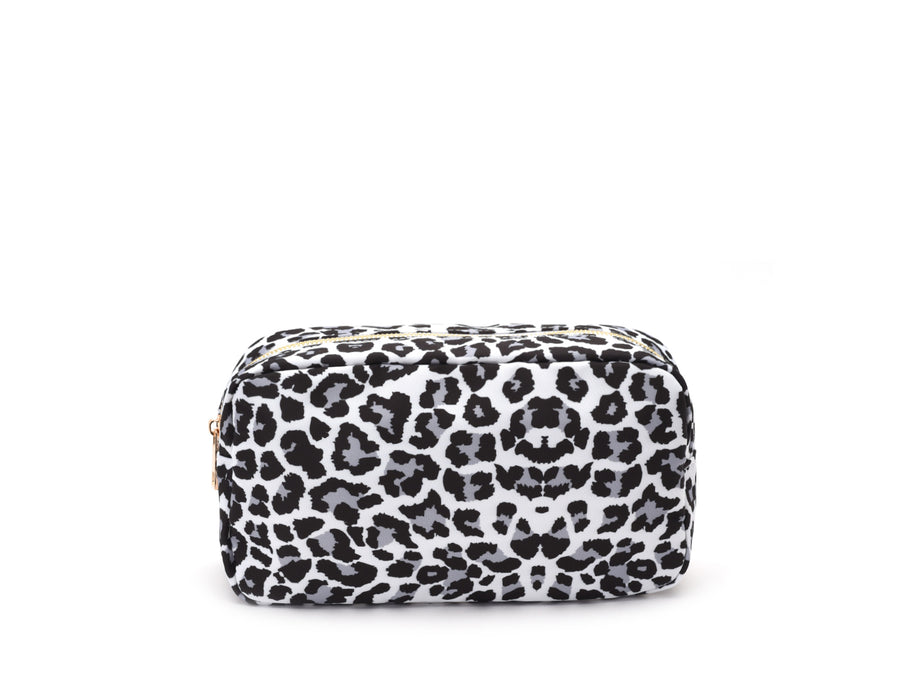 Black & White Animal Print Personalised Pouch - Medium