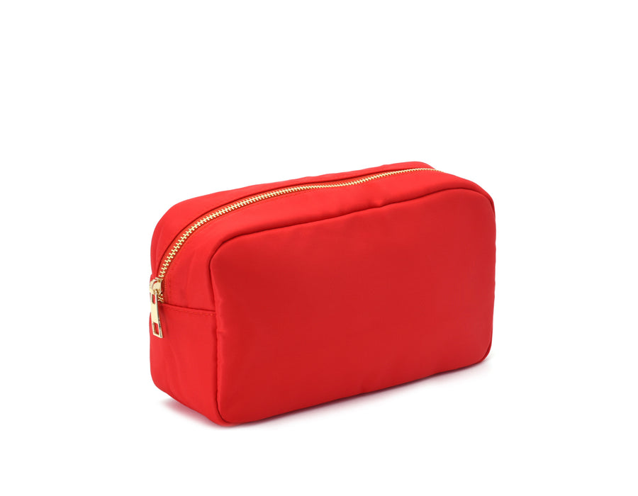 Red Medium Pouch - Snowflakes