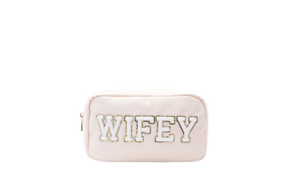 Medium Cream Pouch - "Wifey" - The Happy Tribe