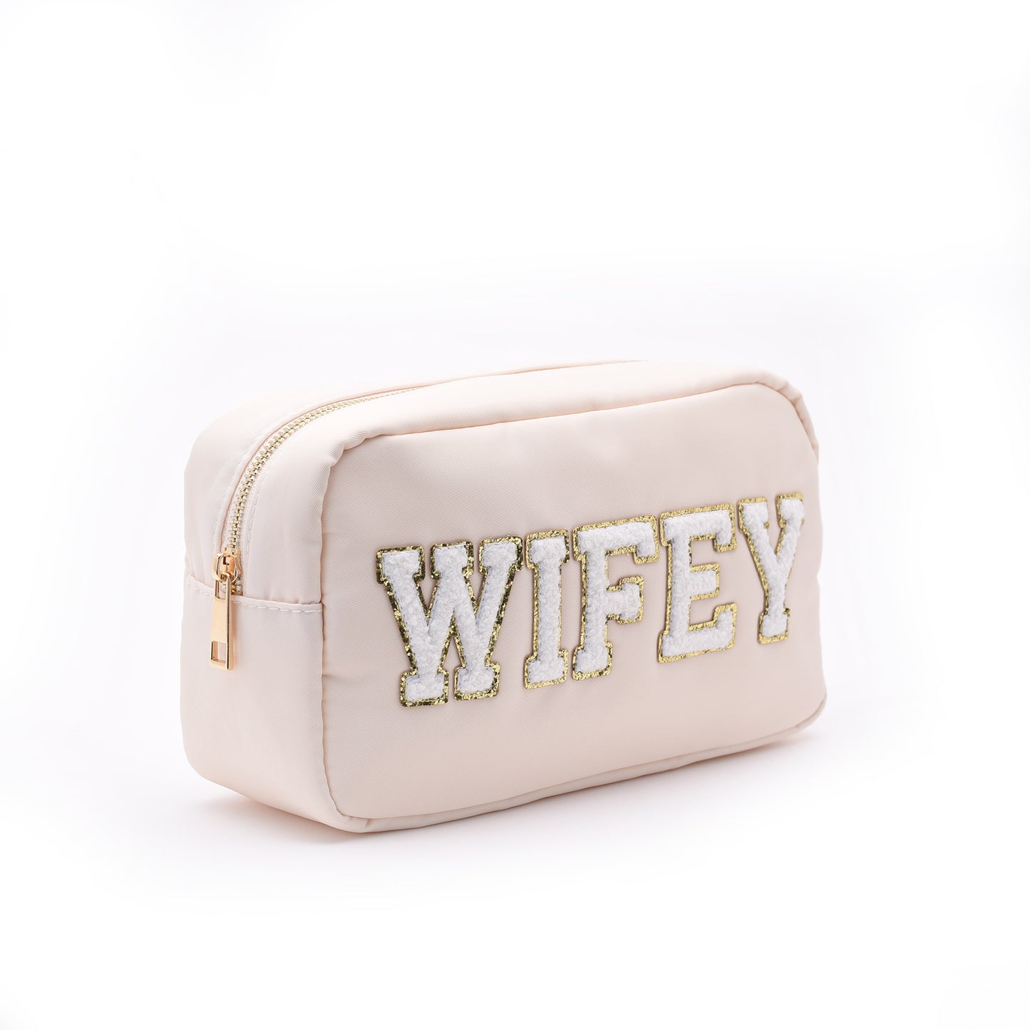 Medium Cream Pouch - "Wifey" - The Happy Tribe