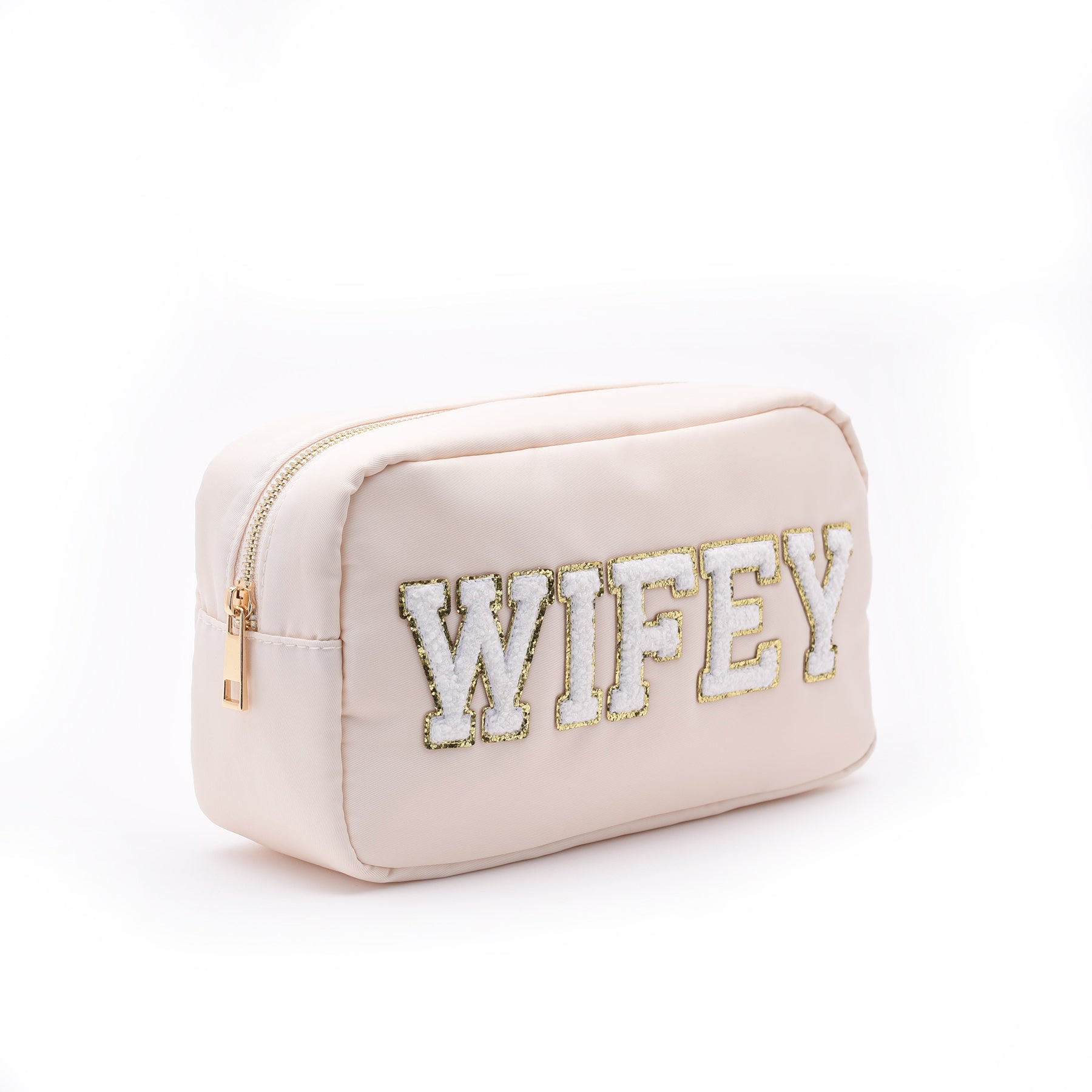 Medium Cream Pouch - "Wifey" - The Happy Tribe
