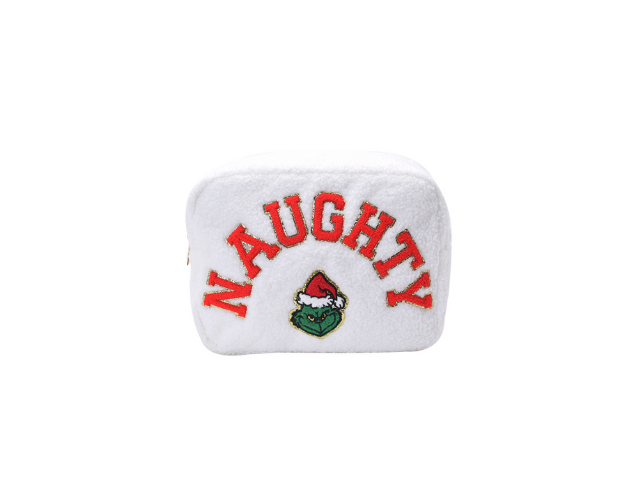 White Teddy Large Pouch - NAUGHTY