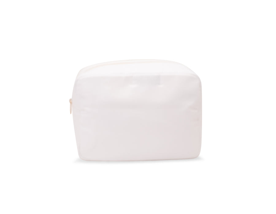 White Large Pouch, Baby Blue 