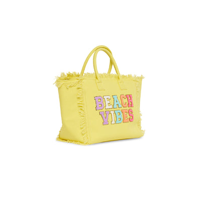 Yellow St Bart’s Tote - “Beach Vibes” Bag - The Happy Tribe