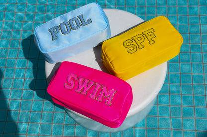 The Poolside Trio, Medium Pouch Bundle, SPF, Swim & Pool