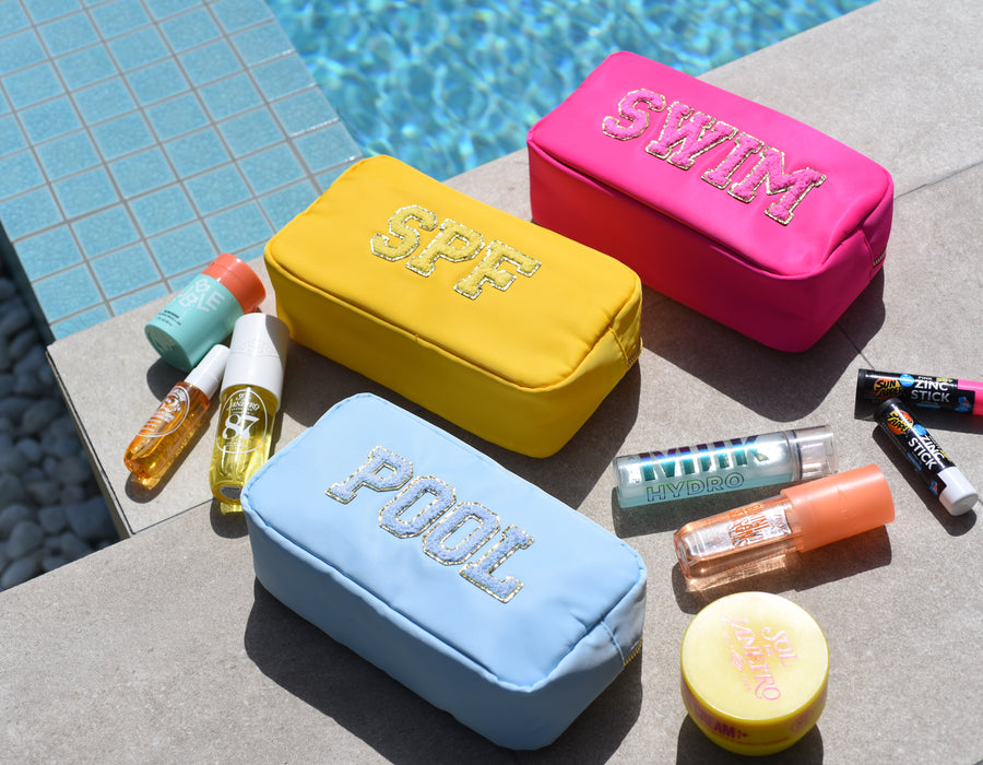 Neon Pink Medium Pouch - “Swim”