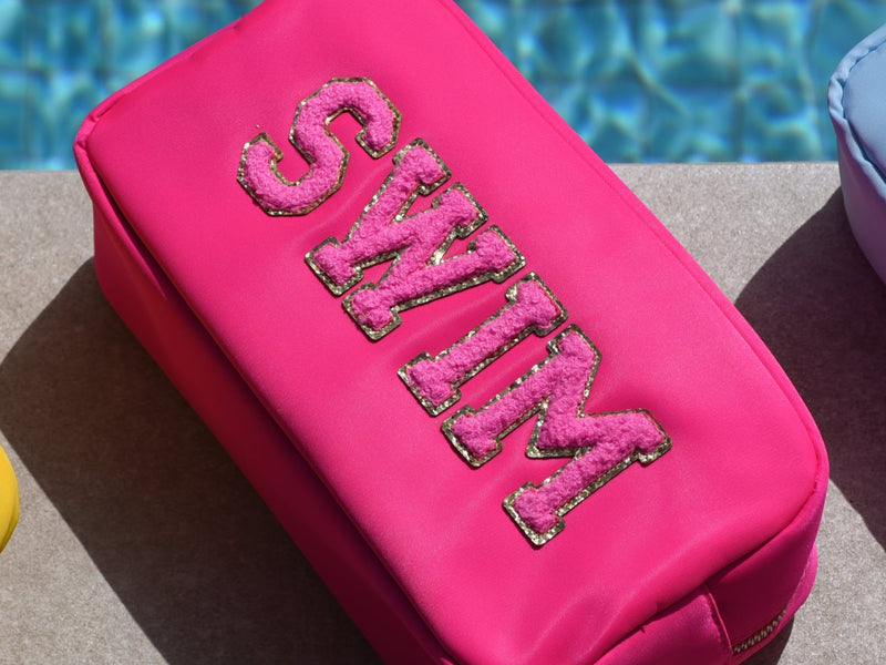 Neon Pink Medium Pouch - “Swim”