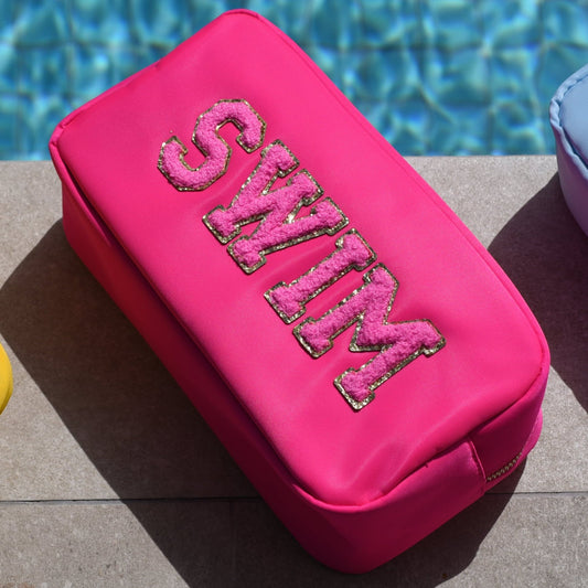 Neon Pink Medium Pouch - “Swim”