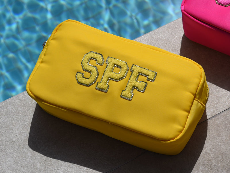 Yellow Medium “SPF” Pouch