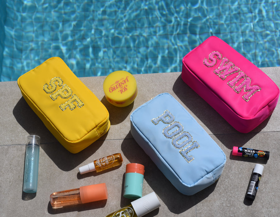 Neon Pink Medium Pouch - “Swim”